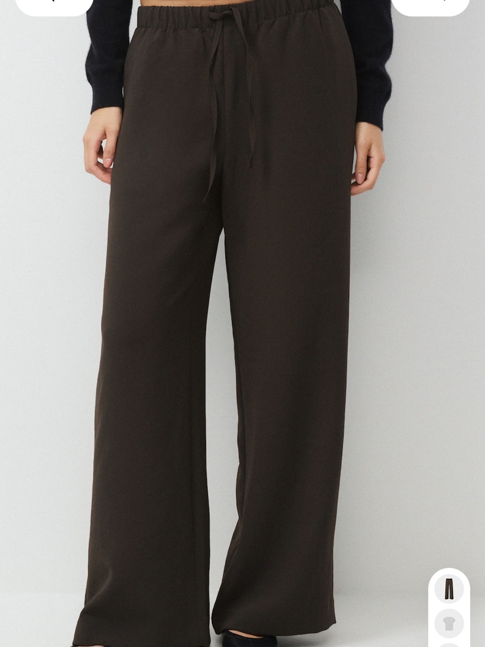 NWT Aritzia Lodge Pant Crepette - Cacao Nib Brown
